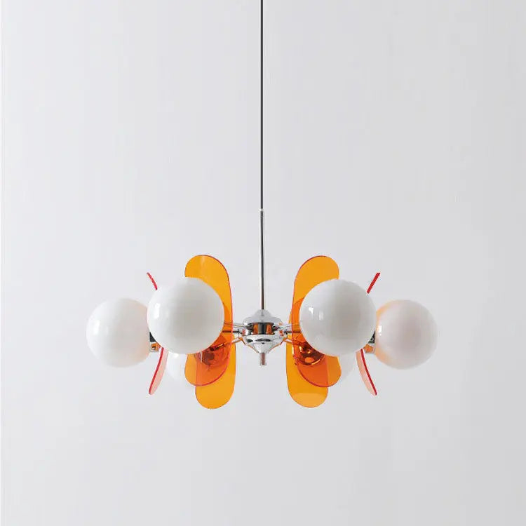 Modern Mid-century Acrylic Magic Bean Glass Shade 3/5/6/8-light Chandelier for Living Room BulbSquare