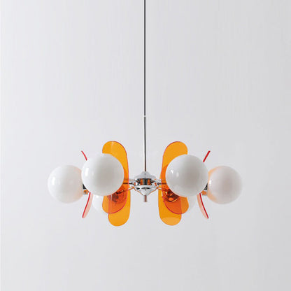 Modern Mid-century Acrylic Magic Bean Glass Shade 3/5/6/8-light Chandelier for Living Room