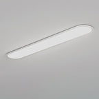 Modern Minimalist Iron Aluminum Acrylic Strip Elliptical LED Flush Mount Ceiling Light for Hallway