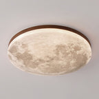 Nordic Minimalist Moon Round Pvc LED Flush Mount Ceiling Light BulbSquare
