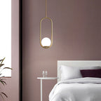Modern Light Luxury Minimalist Oval Glass Orb 1/2-light Pendant Light BulbSquare