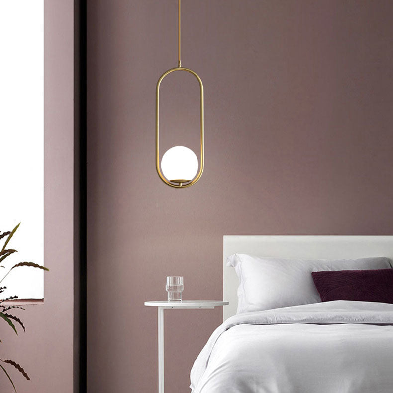 Modern Light Luxury Minimalist Oval Glass Orb 1/2-light Pendant Light BulbSquare