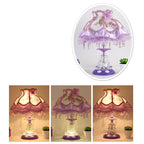 European Style Wedding Fabric Glass 1-Light Table Lamp Lumendat