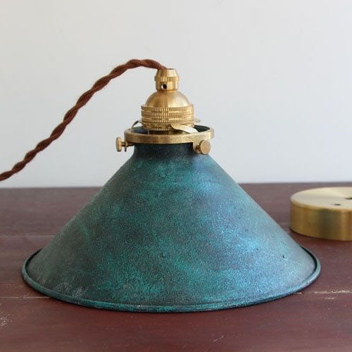 Contemporary Industrial Cone Iron Copper 1-light Pendant Light for Living Room