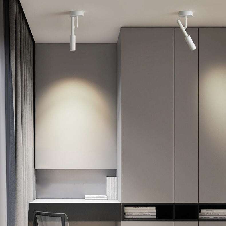 Minimalist Spotlight Rotatable LED Semi-Flush Mount Ceiling Light Lumendat