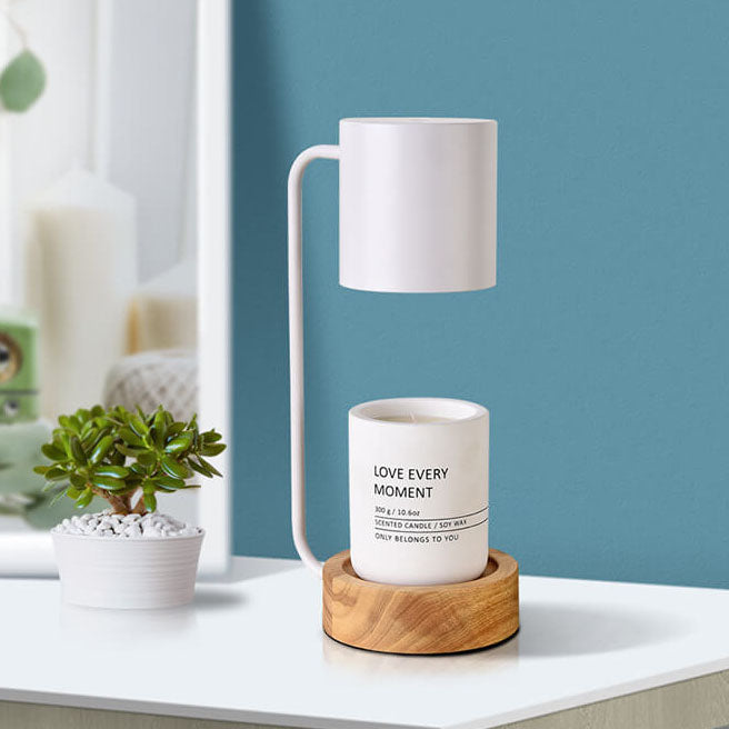 Japanese Minimalist Wood Timing Dimming 1-Light Melting Wax Table Lamp Lumendat