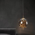 Contemporary Scandinavian Cylinder Oval Glass 1-light Pendant Light for Bedroom Lumendat