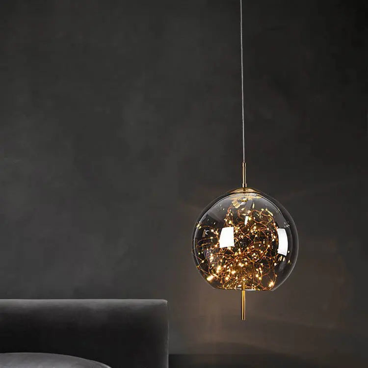 Contemporary Scandinavian Cylinder Oval Glass 1-light Pendant Light for Bedroom Lumendat
