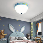 Lumendat Contemporary Creative Acrylic Cartoon Semicircle LED Flush Mount Ceiling Light For Bedroom Lumendat