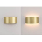 Minimalist Solid Color Iron Half-circle LED Wall Sconce Lamp