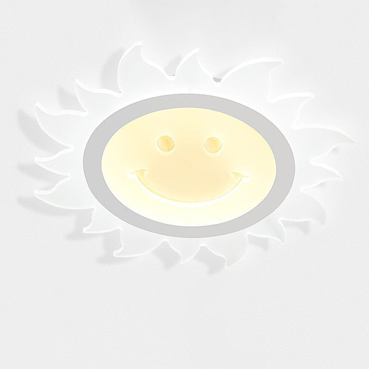 Creative Cartoon Smiley Sun LED Flush Mount Ceiling Light Lumendat
