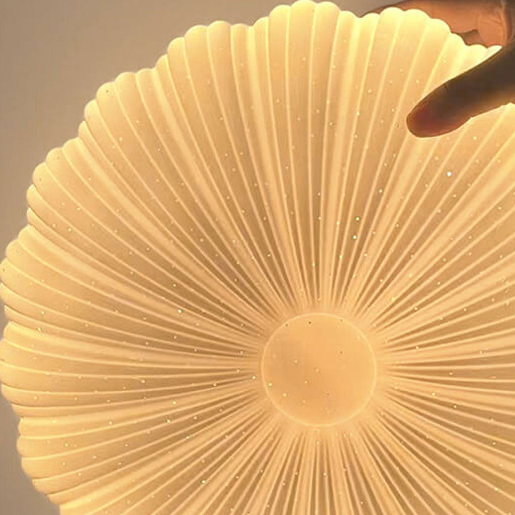 Modern Minimalist Shell Acrylic Round LED Flush Mount Ceiling Light Lumendat