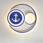 Lumendat Cartoon Creative Rudder Nautical LED Flush Mount Ceiling Light Lumendat