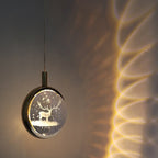 Modern Minimalist Round Ball Aluminum Crystal LED Pendant Light for Bedroom BulbSquare