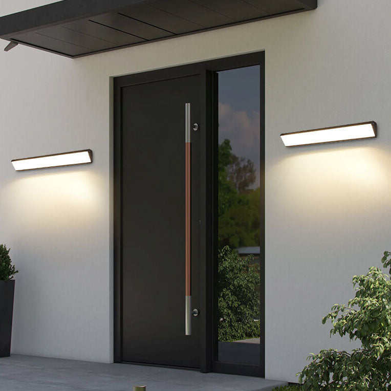 Modern Minimalist Outdoor Long Bar Aluminum Acrylic Waterproof LED Wall Sconce Lamp For Outdoor Lumendat