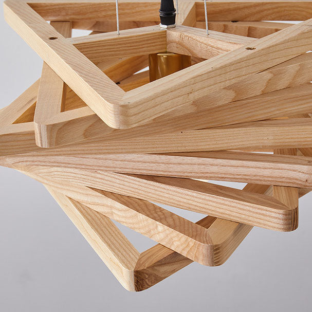 Modern Minimalist Creative Log Triangle 1-light Pendant Light