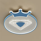 Lumendat Childlike Cartoon Crown Diamond Design LED Flush Mount Light Lumendat