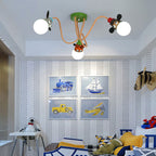 Lumendat Cartoon Creative Animal Light Head 3/4/5 Light Kids Semi-Flush Mount Ceiling Light Lumendat