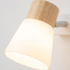Modern Minimalist Horn Rubber Wood Iron Glass 1/2 Light Vanity Light Wall Sconce Lamp