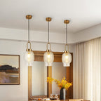 Nordic Light Luxury Oval Clear Glass 1-light Pendant Light BulbSquare