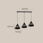 Modern Minimalist Iron Hollow Diamond Shape 1/3-light Island Light Chandelier Lumendat