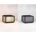 Modern Minimalist Waterproof Solar Square Aluminum PC LED Post Landscape Lighting for Garden Lumendat