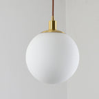 Contemporary Nordic Minimalist White Orb 1-Light Pendant Light For Bedroom Lumendat