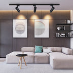 Modern Minimalist Adjustable Dimmable Focus Dimming Spotlight Tubular Track Lighting 3/4/5 Light LED Flush Mount for Living Room BulbSquare