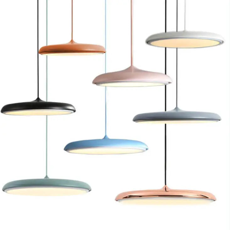 Nordic Macaron Flying Saucer Metal LED Pendant Light Lumendat