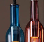 Retro Colorful Wine Bottle 5-light Chandeliers Lumendat