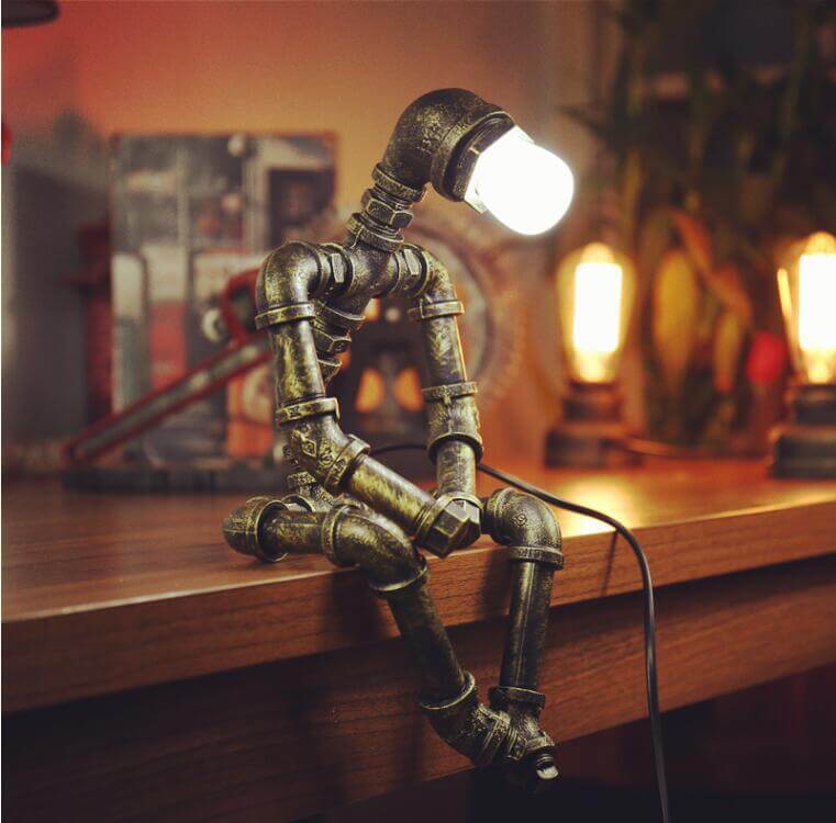 Retro Industrial 1-Light Robot Table Lamps Lumendat