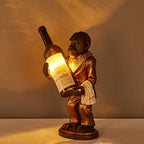 Retro Creative Monkey Resin Wine Bottle 1-Light Decoration Table Lamp Lumendat