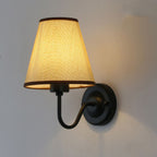 Modern Fabric Bell Shade Bend Arm 1-Light Wall Sconce Lamp Lumendat