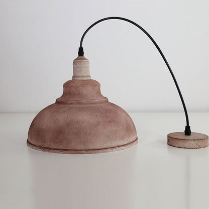 Industrial Vintage Rust 1-light Dome Pendant Light