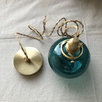Retro Glass 1-light Single Pumpkin Pendant Light BulbSquare