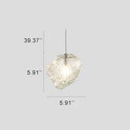 Nordic Creative Ice Cube Glass 1-light Pendant Light BulbSquare