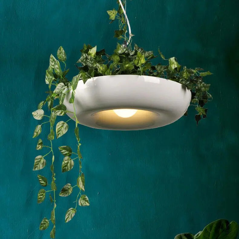 Modern Creative Refreshing Circle Plant 1-light Pendant Light Lumendat