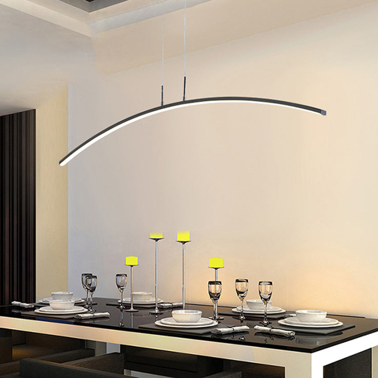 Nordic Minimalist Arch Linear LED Chandelier