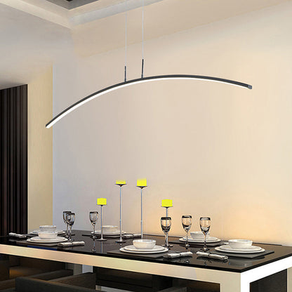 Nordic Minimalist Arch Linear LED Chandelier