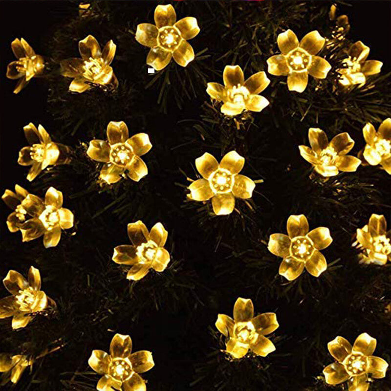 LED Solar Sakura String Lights Waterproof Outdoor Fairy Flower Lights Lumendat