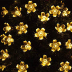 LED Solar Sakura String Lights Waterproof Outdoor Fairy Flower Lights Lumendat
