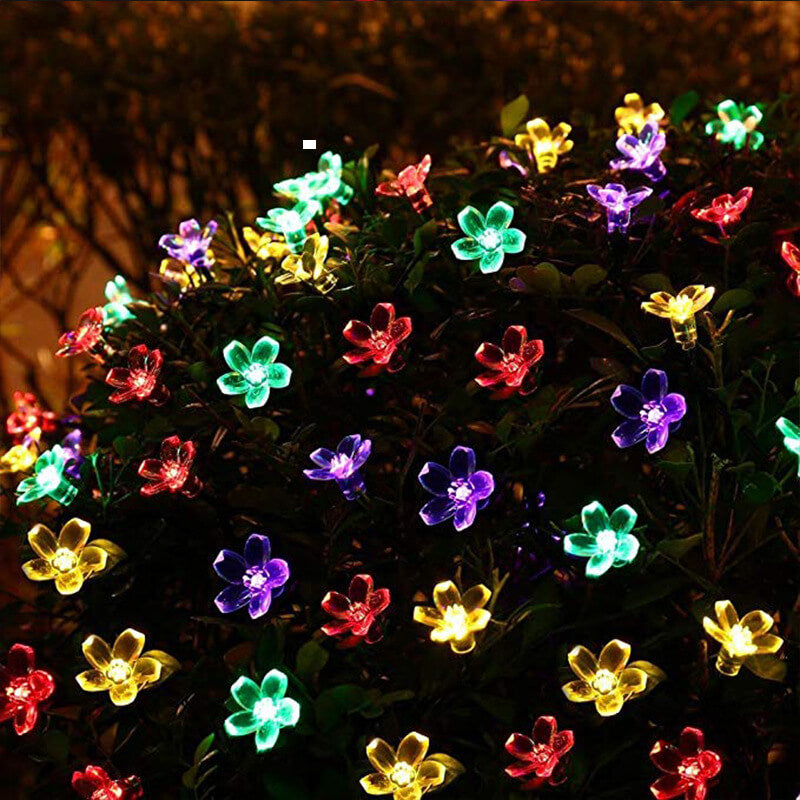 LED Solar Sakura String Lights Waterproof Outdoor Fairy Flower Lights Lumendat