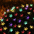 LED Solar Sakura String Lights Waterproof Outdoor Fairy Flower Lights Lumendat