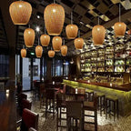 Rustic Style Bamboo Weaving 1-light Pendant Light Lumendat
