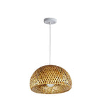Rustic Style Bamboo Weaving 1-light Pendant Light Lumendat