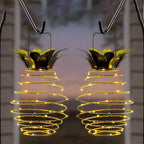 Solar Pineapple Iron Lantern LED Copper Wire Outdoor Waterproof Garden Decorative Hanging Lights Lumendat