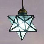 Tiffany Star Shade Icy Clear Glass 1-light LED Pendant Light BulbSquare