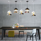 Cartoon Animal Glass 1-light Little Zoo Pendant Lights