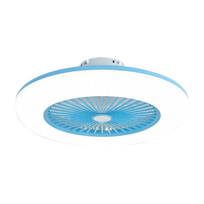 Modern Acrylic Ceiling Fan 1-Light LED Semi-Flush Mount Lighting