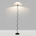 Vintage Fabric Pleated Shade 1-Light Standing Floor Lamp Lumendat